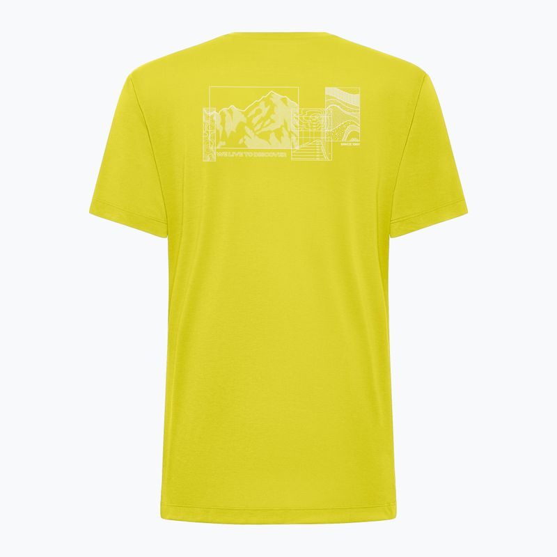 Tricou de trekking pentru bărbați Jack Wolfskin Vonnan Graphic explore chartreuse 6