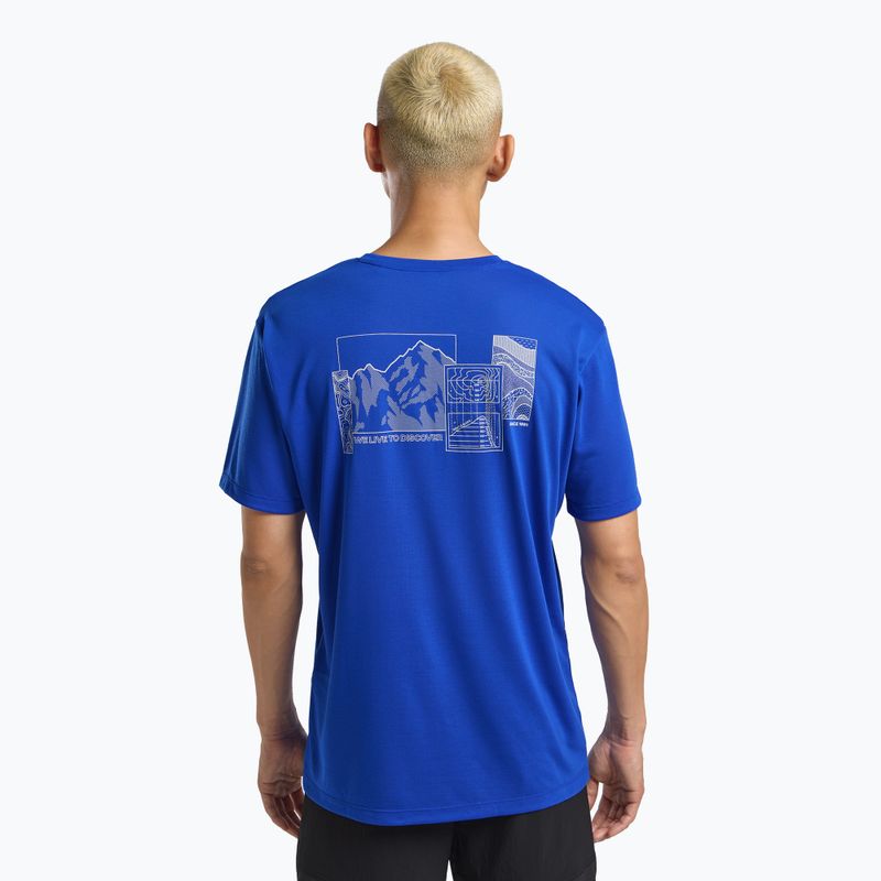 Tricou de trekking pentru bărbați Jack Wolfskin Vonnan Graphic explore vibrant blue 3