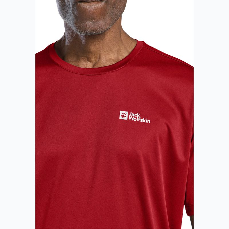 Tricou de trekking pentru bărbați Jack Wolfskin Tech T adrenaline red 4