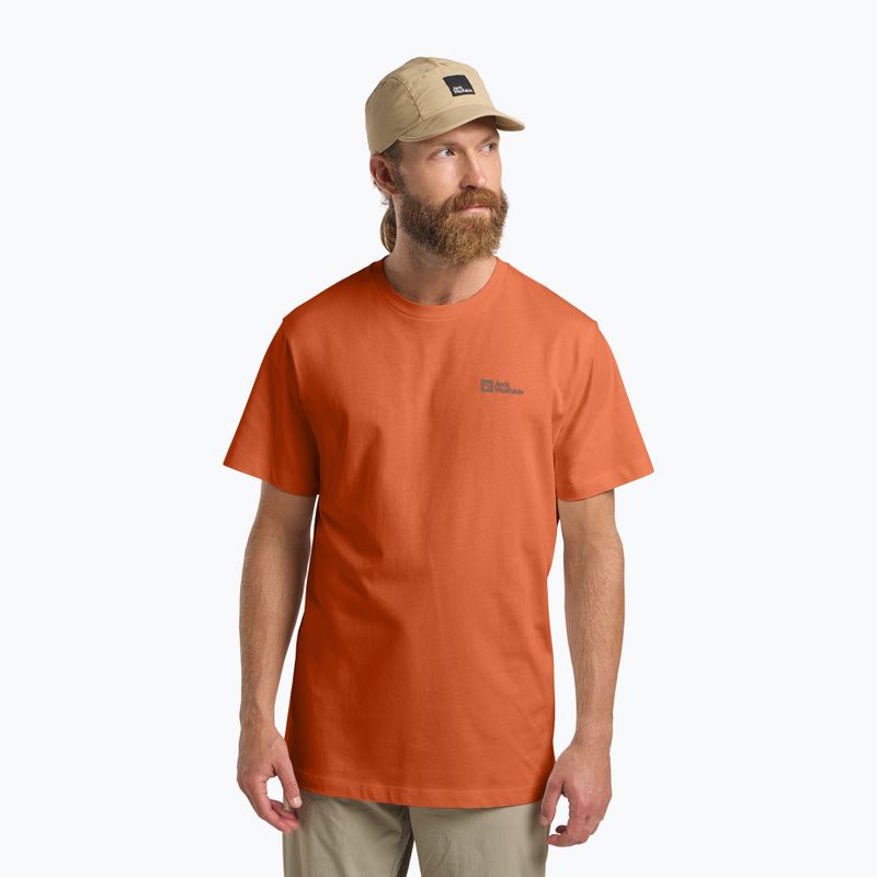 Tricou pentru bărbați Jack Wolfskin Essential burnt orange