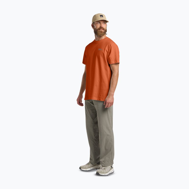 Tricou pentru bărbați Jack Wolfskin Essential burnt orange 2