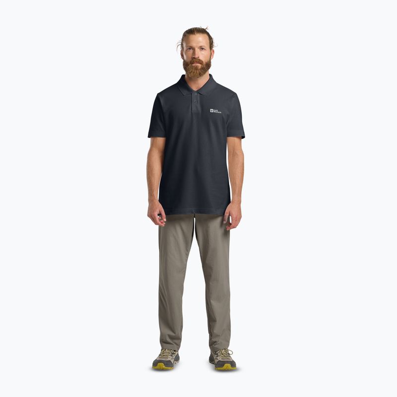 Tricou polo pentru bărbați Jack Wolfskin Essential dark navy 2