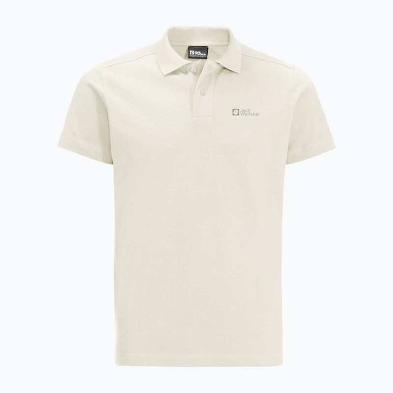 Tricou polo pentru bărbați Jack Wolfskin Essential cotton white 9