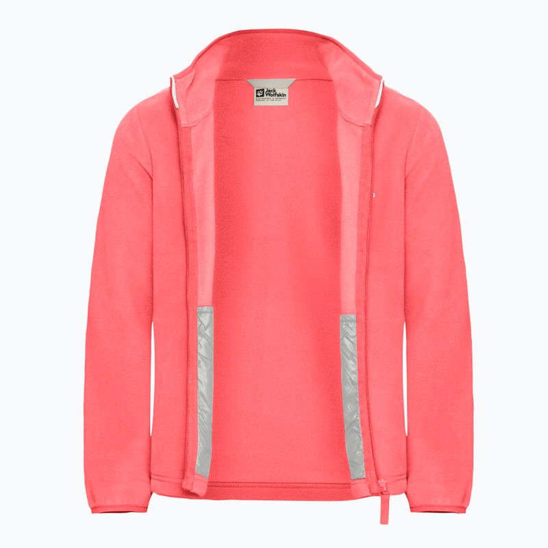 Hanorac fleece pentru copii Jack Wolfskin Taunus sunset coral 3