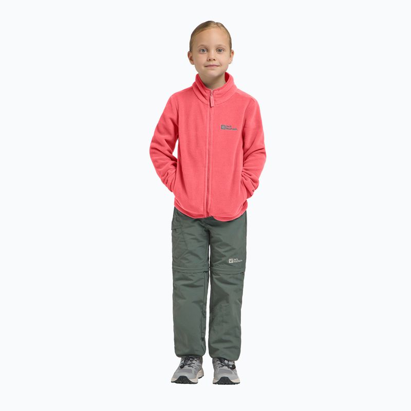 Hanorac fleece pentru copii Jack Wolfskin Taunus sunset coral 13