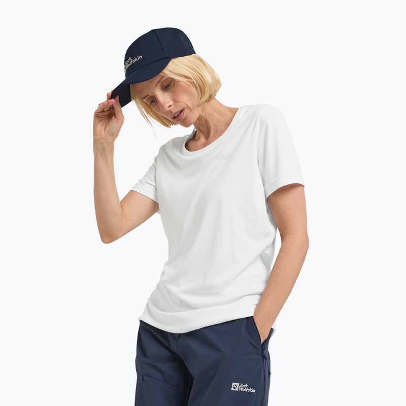 Tricou de trekking pentru femei Jack Wolfskin Tech T stark white 4
