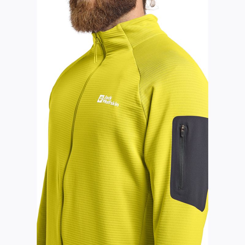 Bluză de trekking pentru bărbați  Jack Wolfskin Prelight Full Zip chartreuse 4