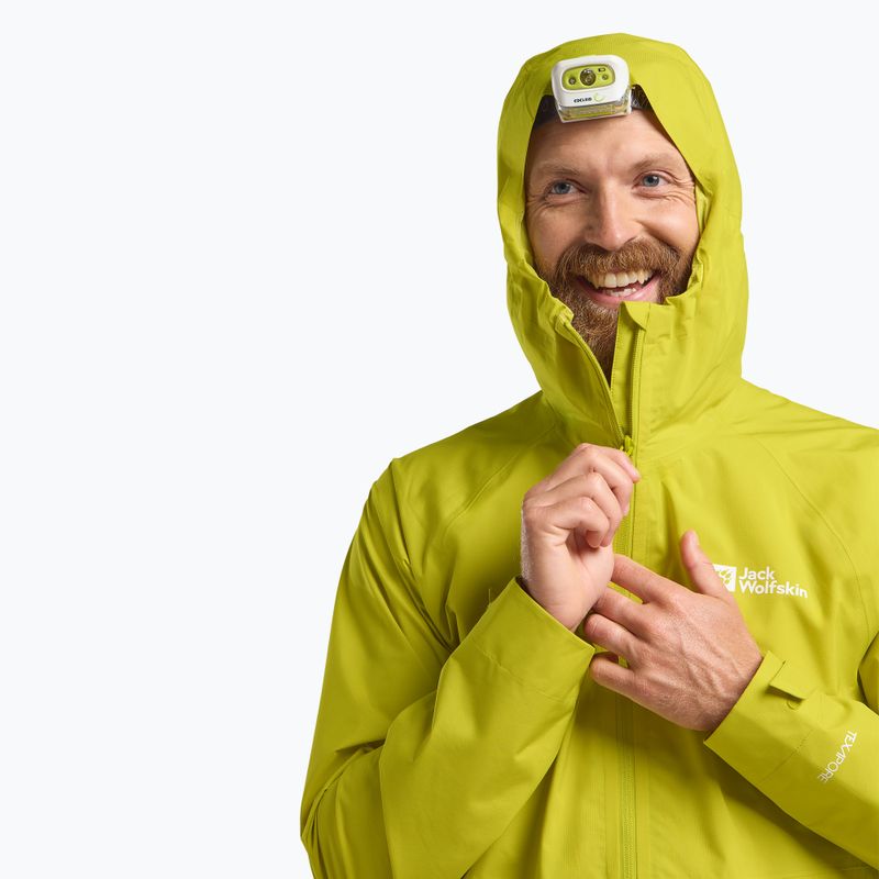 Geacă de ploaie pentru bărbați Jack Wolfskin Prelight 2.5L LT chartreuse 5