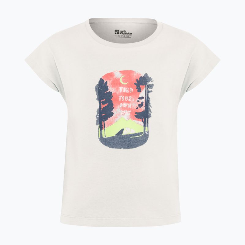 Tricou pentru copii  Jack Wolfskin Graphic print cotton white 4
