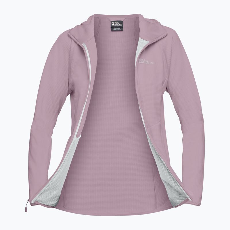 Hanorac pentru femei Jack Wolfskin Kolbenberg Hooded Full Zip wild blossom 10