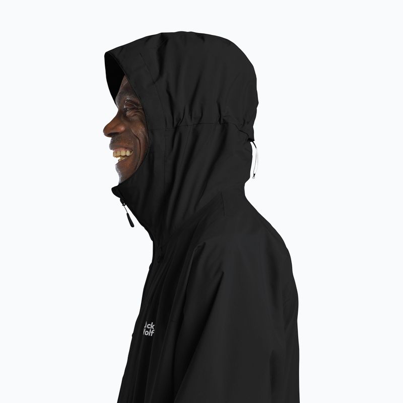 Geacă de ploaie pentru bărbați Jack Wolfskin Tempest 2l black 4