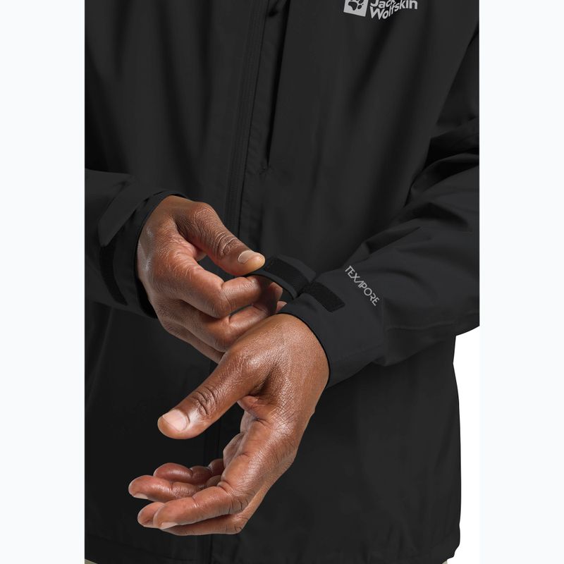 Geacă de ploaie pentru bărbați Jack Wolfskin Tempest 2l black 6