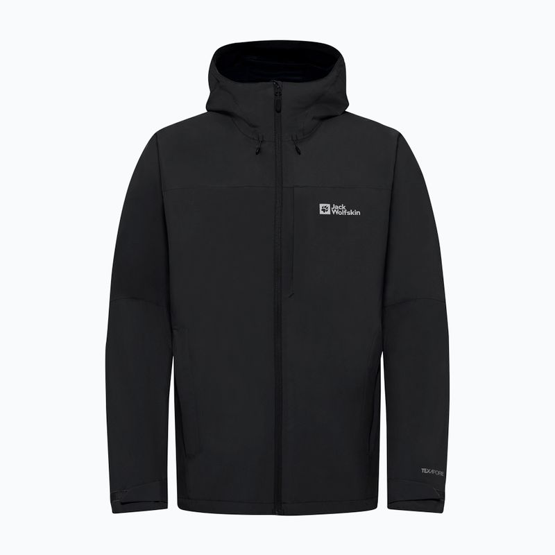 Geacă de ploaie pentru bărbați Jack Wolfskin Tempest 2l black 8