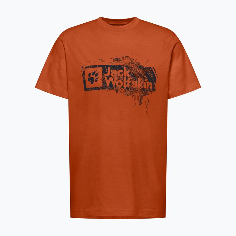 Tricou pentru bărbați Jack Wolfskin Jack Wolfskin Brand T burnt orange 5