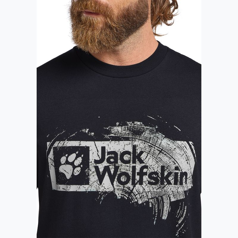 Tricou pentru bărbați Jack Wolfskin Jack Wolfskin Brand T wood dark navy 4