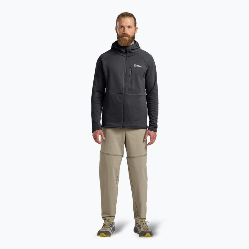 Hanorac pentru bărbați Jack Wolfskin Kolbenberg Hooded Full Zip phantom 2