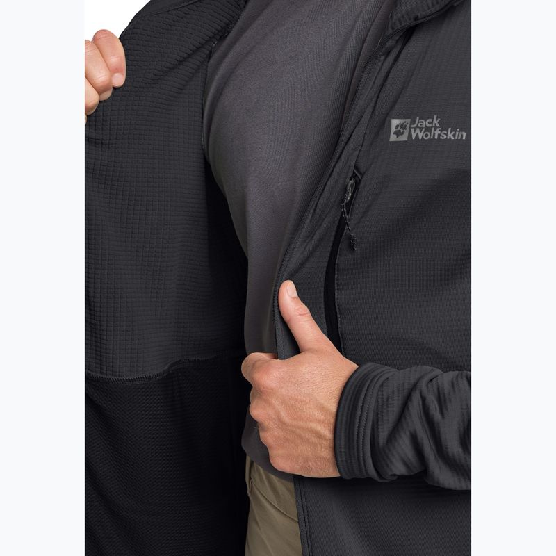 Hanorac pentru bărbați Jack Wolfskin Kolbenberg Hooded Full Zip phantom 6