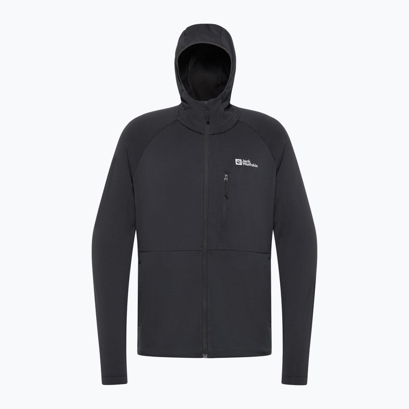 Hanorac pentru bărbați Jack Wolfskin Kolbenberg Hooded Full Zip phantom 9