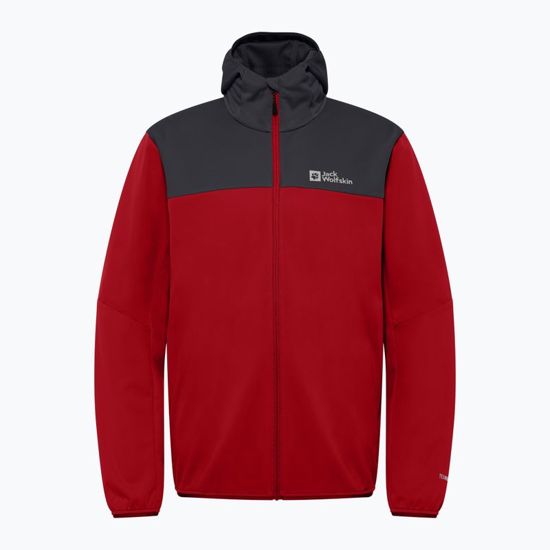 Geacă softshell pentru bărbați Jack Wolfskin Feldberg Hoody adrenaline red 7