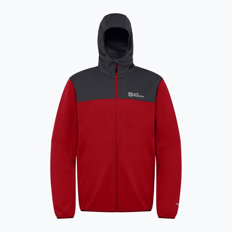 Geacă softshell pentru bărbați Jack Wolfskin Feldberg Hoody adrenaline red 8