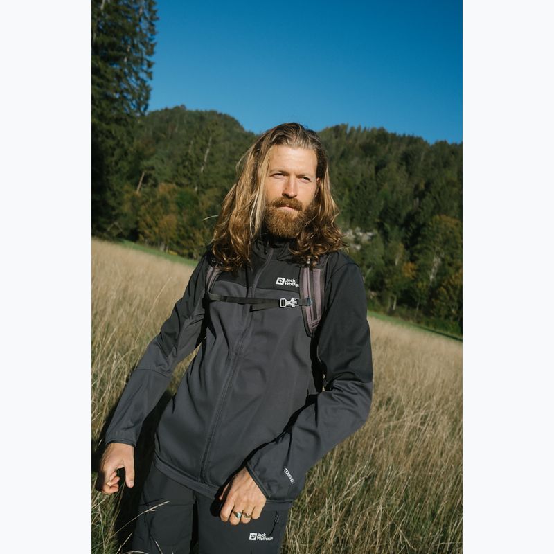 Geacă softshell pentru bărbați Jack Wolfskin Feldberg Hoody phantom 6