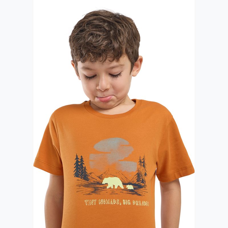 Tricou pentru copii  Jack Wolfskin Graphic Cotton T print soft amber 4