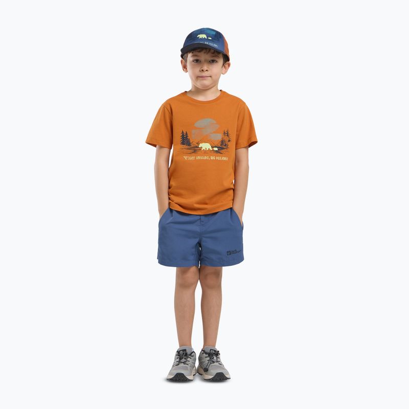 Tricou pentru copii  Jack Wolfskin Graphic Cotton T print soft amber 2