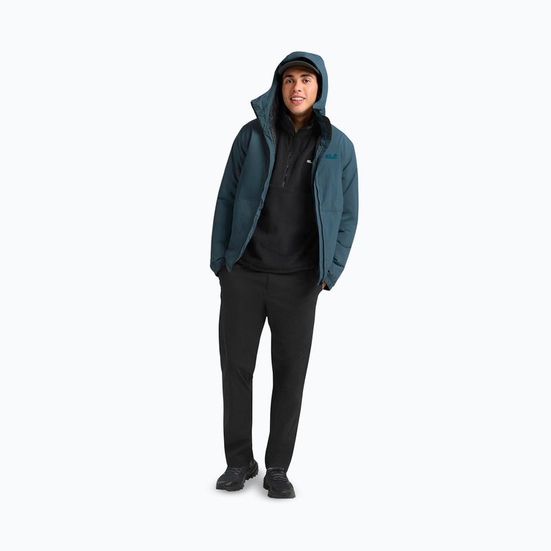 Geacă de ploaie pentru bărbați Jack Wolfskin Pamir aluminium blue 2