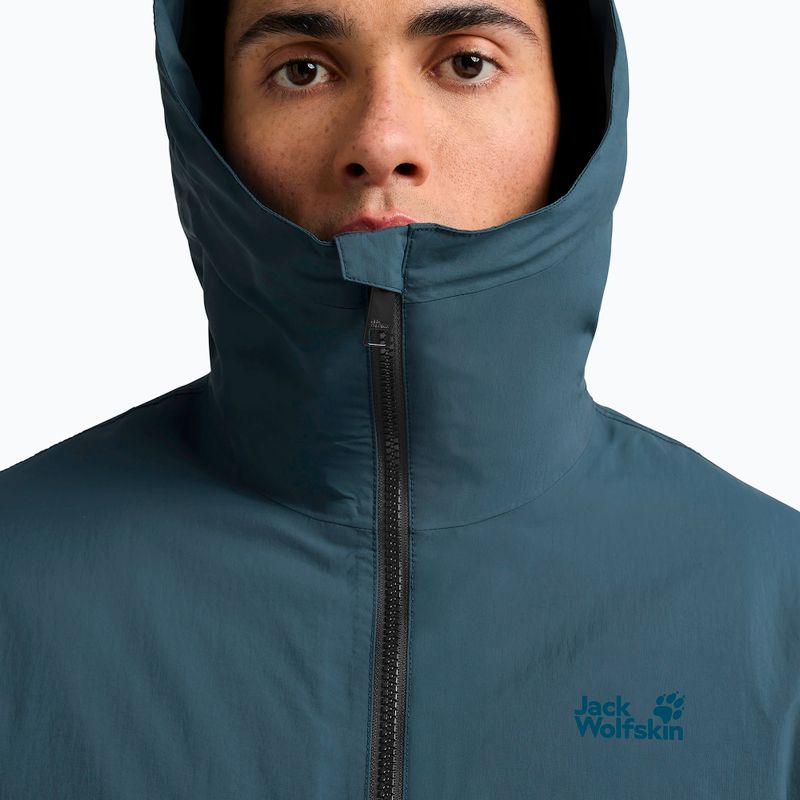 Geacă de ploaie pentru bărbați Jack Wolfskin Pamir aluminium blue 4
