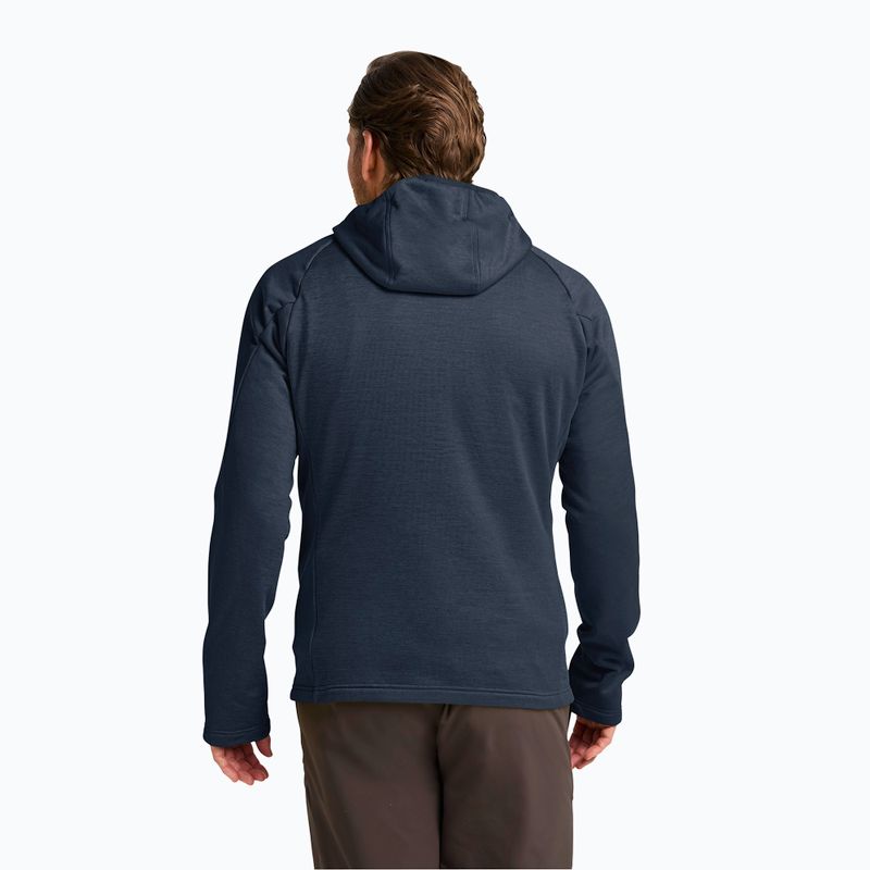 Bluză de trekking pentru bărbați Jack Wolfskin Peak District Hooded Full Zip midnight sky 3