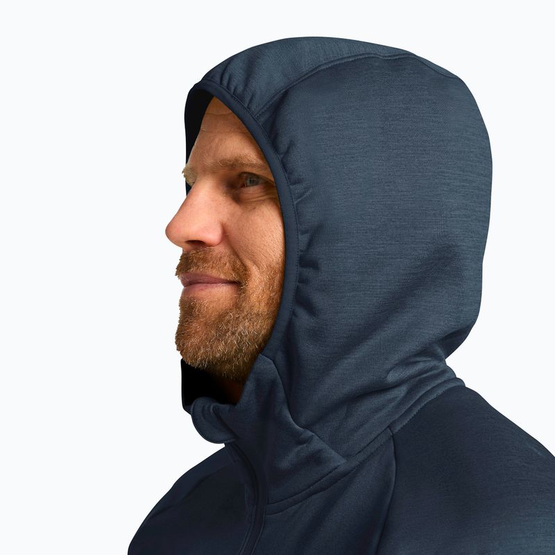 Bluză de trekking pentru bărbați Jack Wolfskin Peak District Hooded Full Zip midnight sky 4