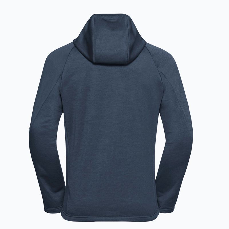 Bluză de trekking pentru bărbați Jack Wolfskin Peak District Hooded Full Zip midnight sky 8