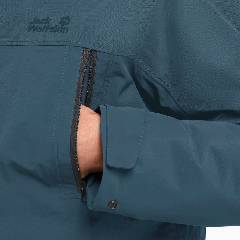 Geacă izolată pentru bărbați Jack Wolfskin Glacier Shield aluminium blue 4