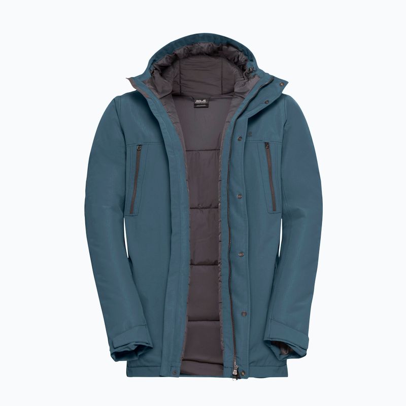 Geacă izolată pentru bărbați Jack Wolfskin Glacier Shield aluminium blue 9