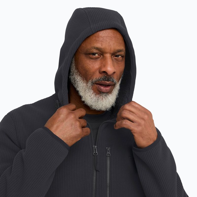 Bluză de trekking pentru bărbați Jack Wolfskin Lake Ridge Hooded black 4
