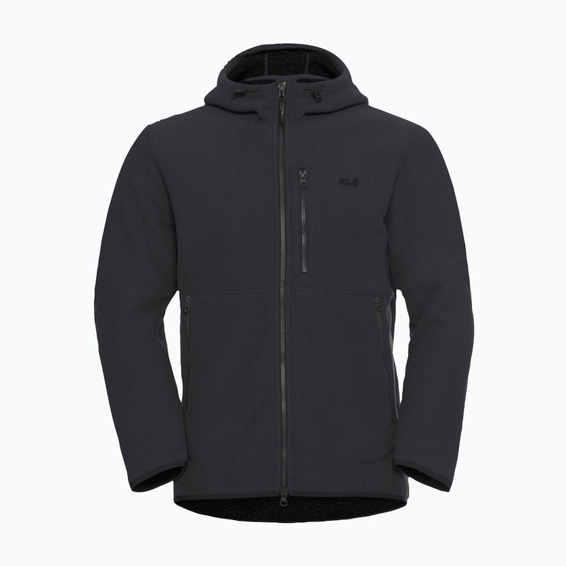 Bluză de trekking pentru bărbați Jack Wolfskin Lake Ridge Hooded black 7