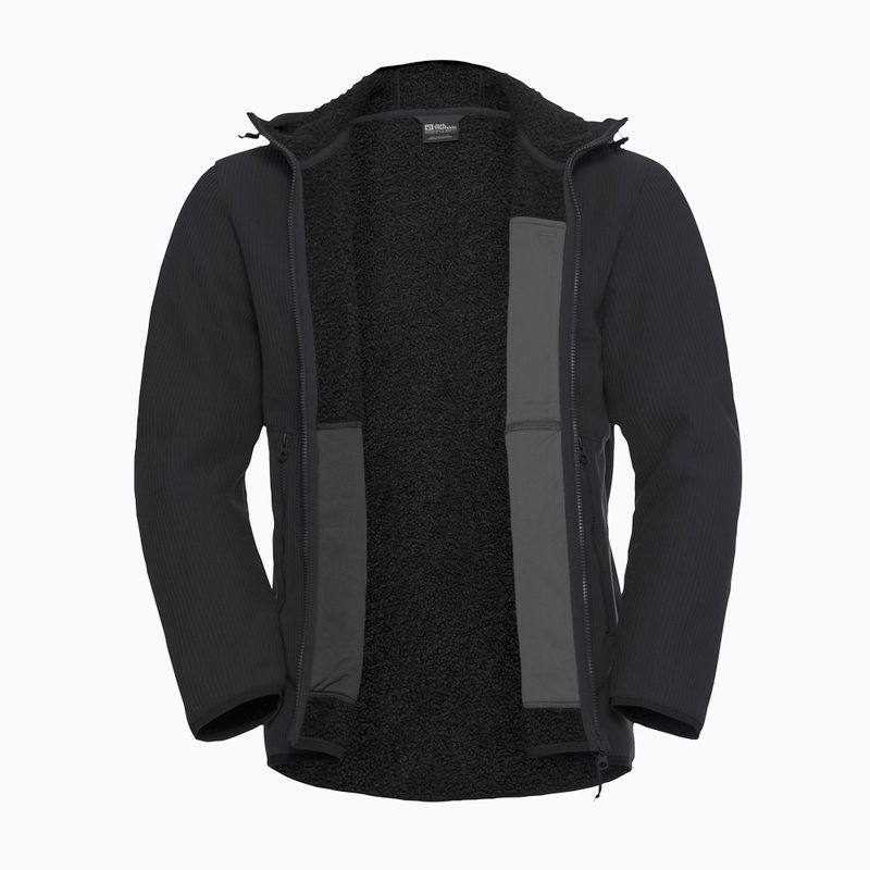 Bluză de trekking pentru bărbați Jack Wolfskin Lake Ridge Hooded black 9