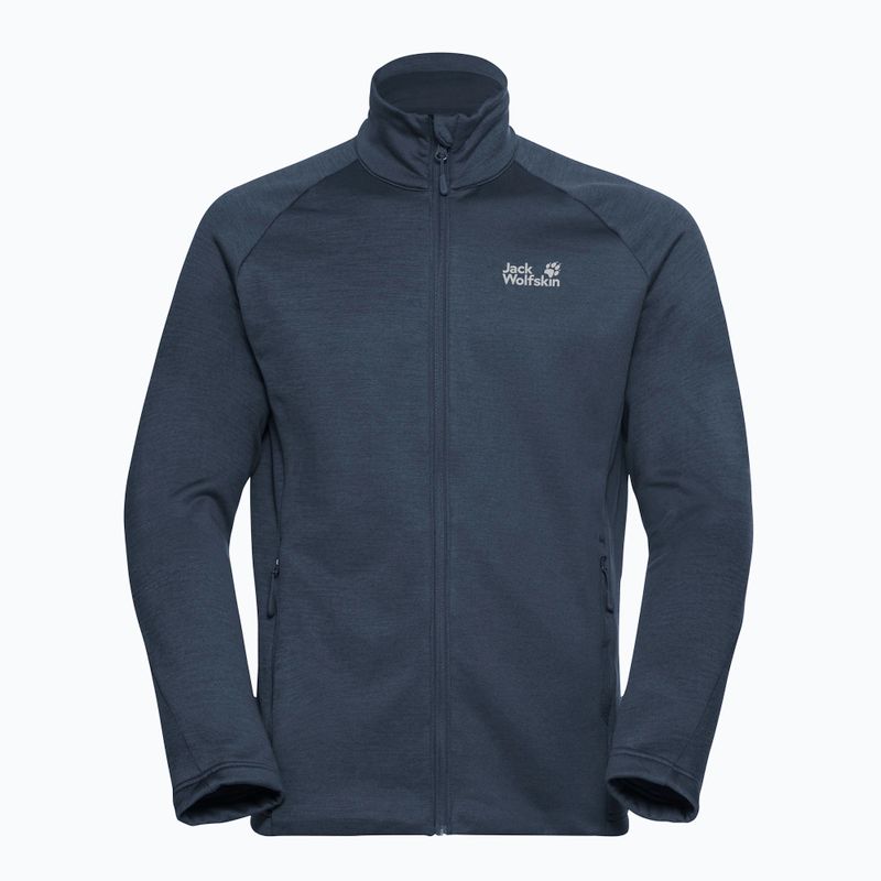 Bluză de trekking pentru bărbați Jack Wolfskin Peak District Full Zip midnight sky 7