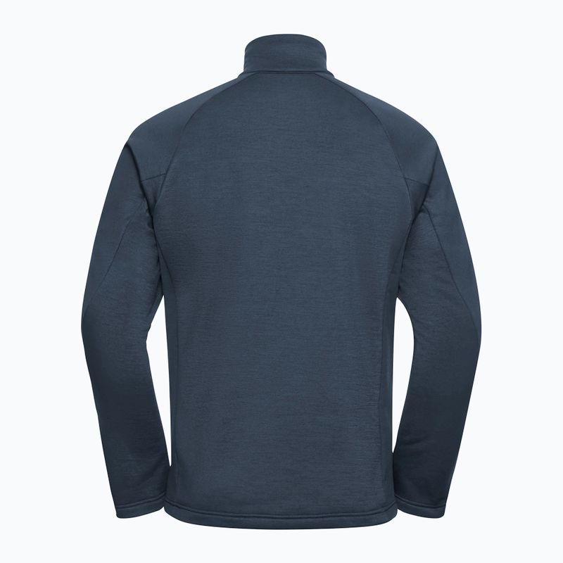 Bluză de trekking pentru bărbați Jack Wolfskin Peak District Full Zip midnight sky 8