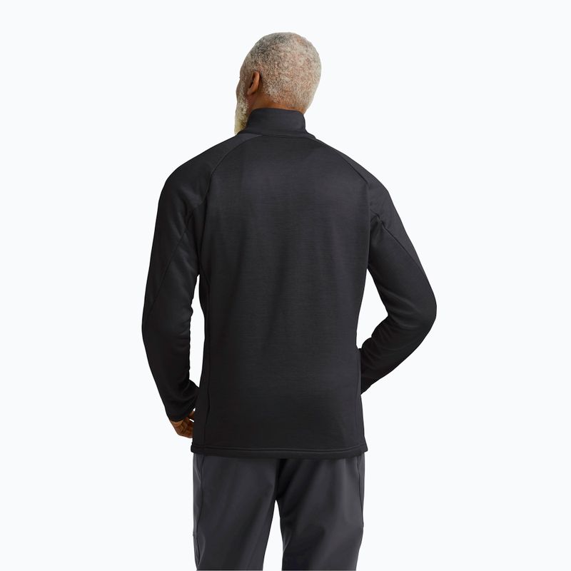 Bluză de trekking pentru bărbați Jack Wolfskin Peak District Full Zip black 3