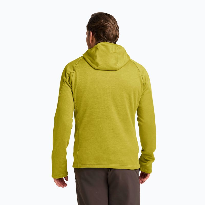 Bluză de trekking pentru bărbați Jack Wolfskin Peak District Hooded Full Zip chartreuse 3