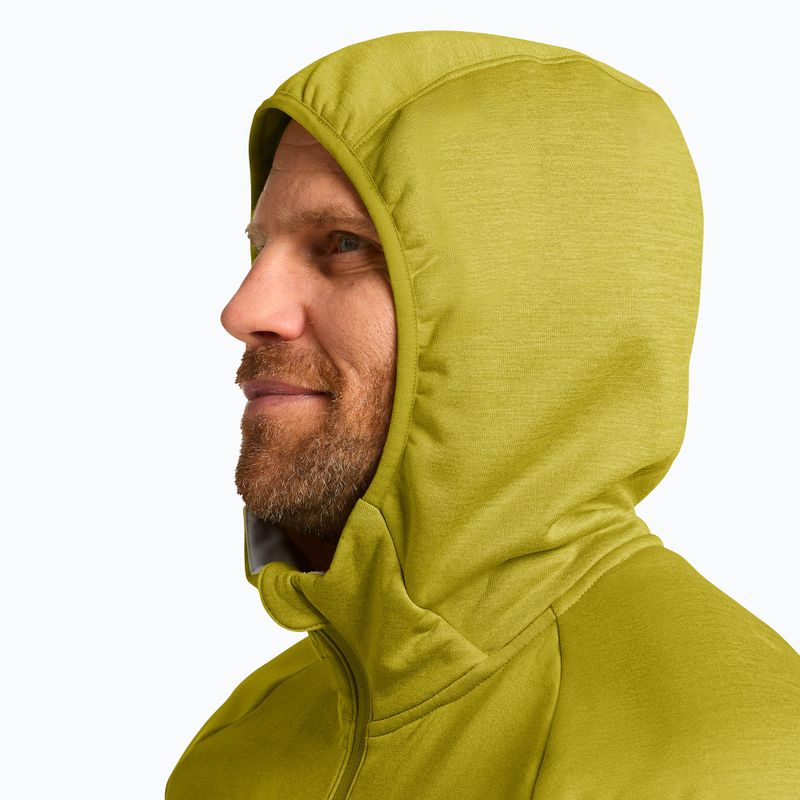 Bluză de trekking pentru bărbați Jack Wolfskin Peak District Hooded Full Zip chartreuse 4