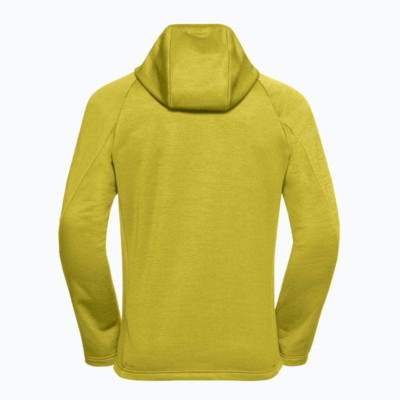 Bluză de trekking pentru bărbați Jack Wolfskin Peak District Hooded Full Zip chartreuse 8