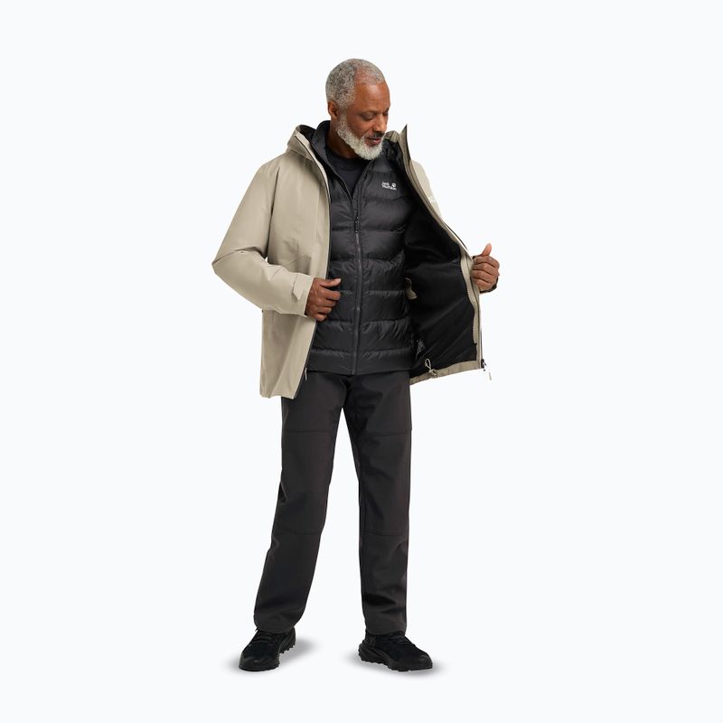 Geacă 3în1 pentru bărbați Jack Wolfskin Icecape 3In1 Down Rds linen 2