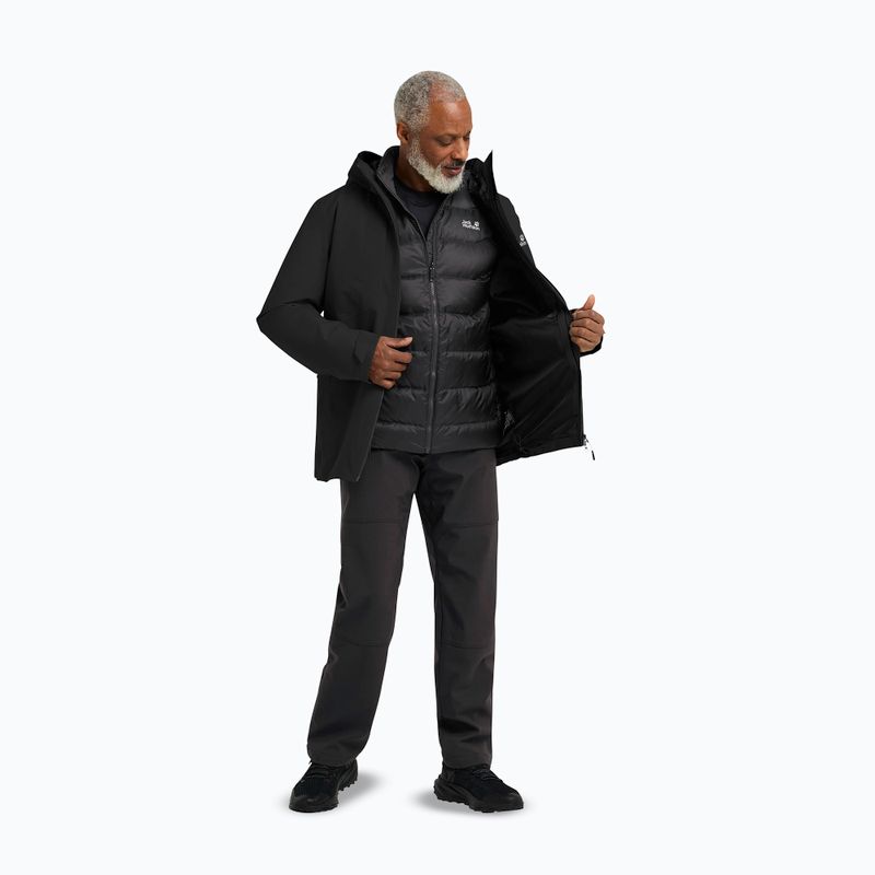 Geacă 3în1 pentru bărbați Jack Wolfskin Icecape 3In1 Down Rds black 2