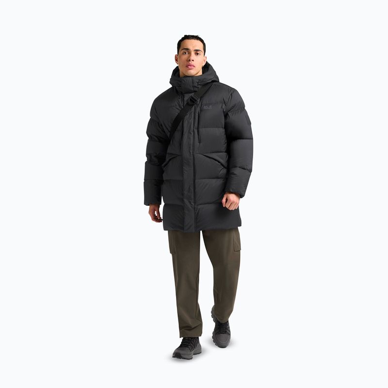 Geacă cu puf pentru bărbați Jack Wolfskin Icy Hill Coat Rds black 2