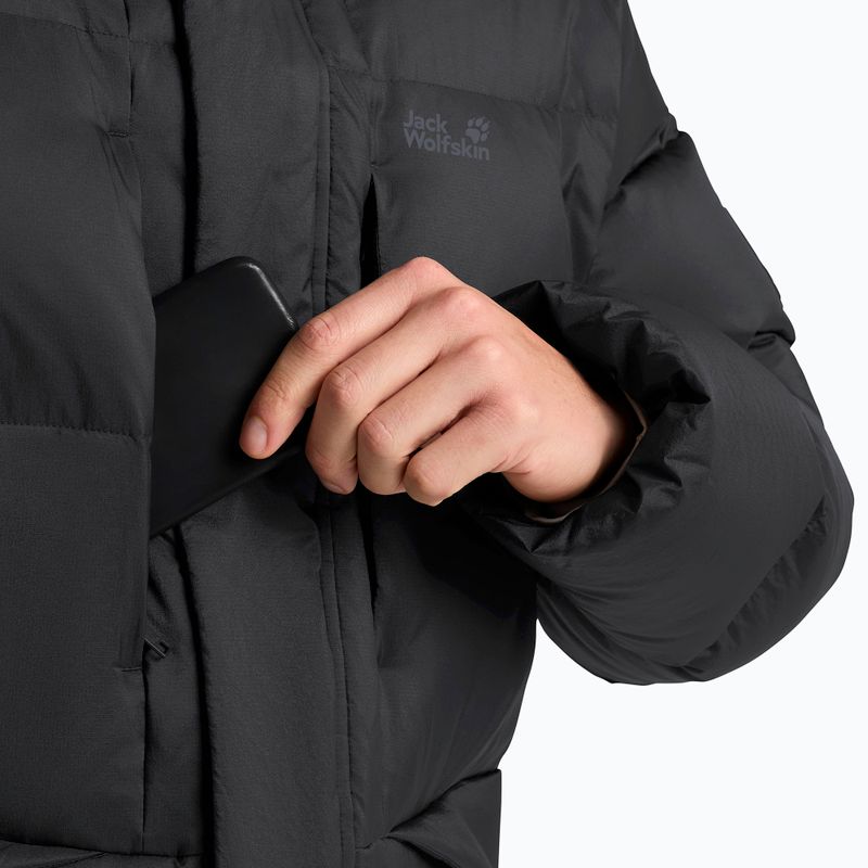 Geacă cu puf pentru bărbați Jack Wolfskin Icy Hill Coat Rds black 5
