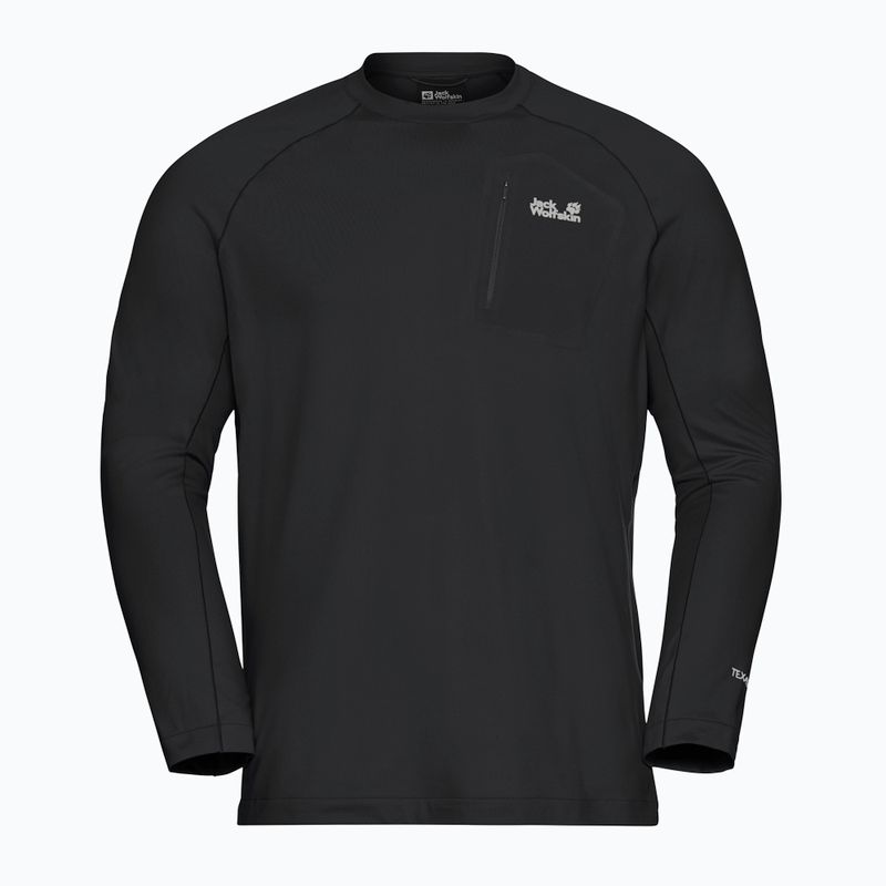 Longsleeve pentru bărbați Jack Wolfskin Prelight Trail Crew black 5