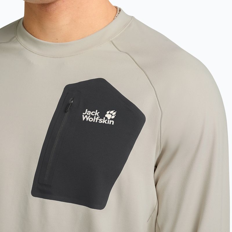 Longsleeve pentru bărbați Jack Wolfskin Prelight Trail Crew pale sand 4