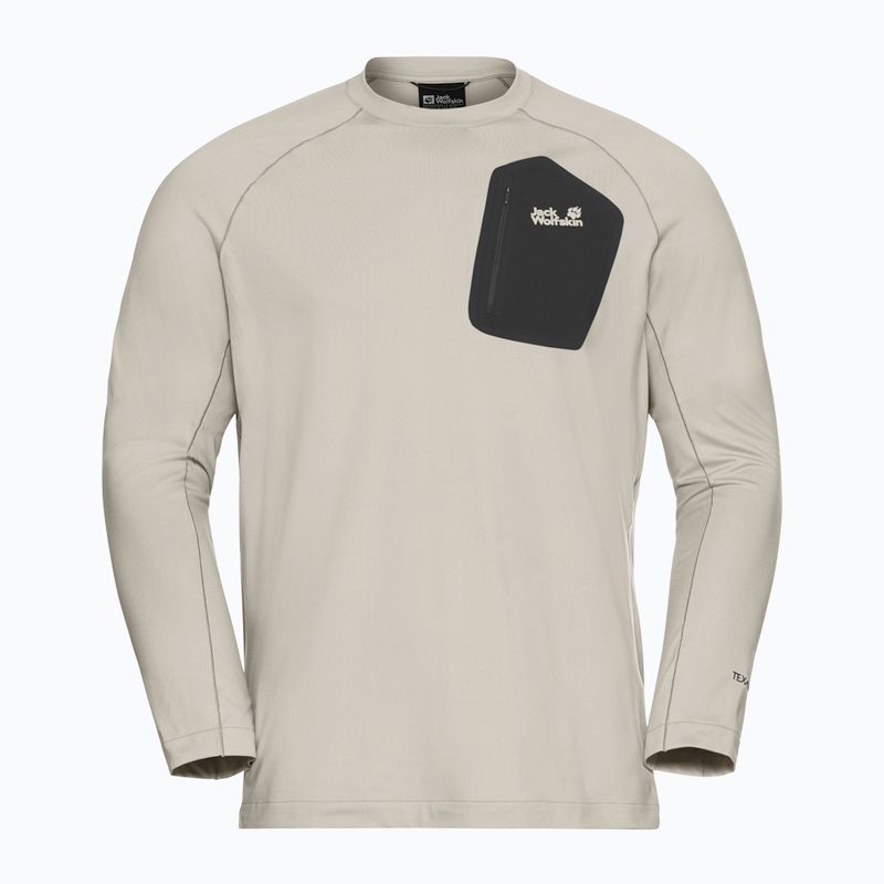 Longsleeve pentru bărbați Jack Wolfskin Prelight Trail Crew pale sand 5